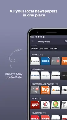 Hungarian Newspapers android App screenshot 8